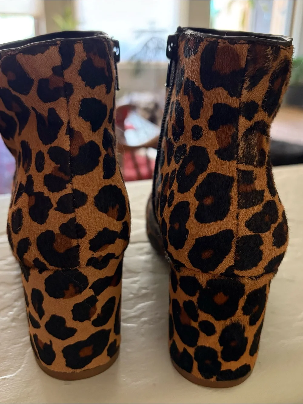INC International Concepts Leopard Print Ankle Booties in Brown and Black